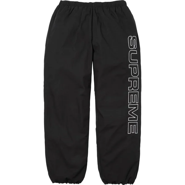 Supreme Spellout Embroidered Ripstop Track Pant - Black (front)