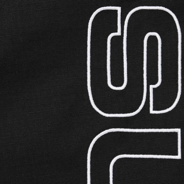 Supreme Spellout Embroidered Ripstop Track Pant - Black (front)