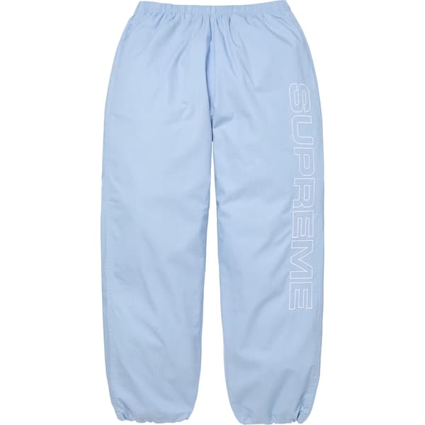 Supreme Spellout Embroidered Ripstop Track Pant - Light Blue (front)