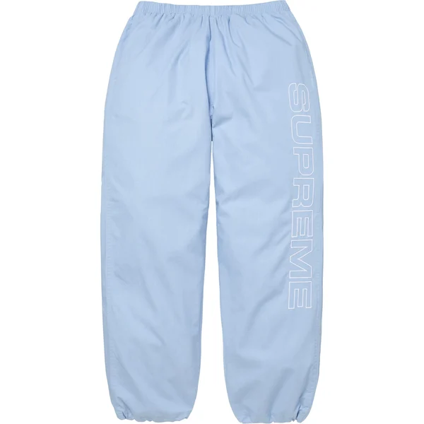 Supreme Spellout Embroidered Ripstop Track Pant - Light Blue (front)