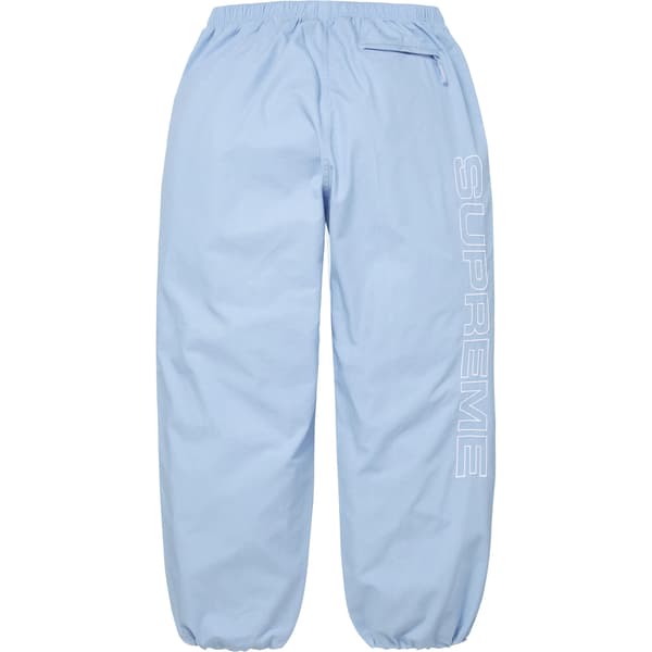 Supreme Spellout Embroidered Ripstop Track Pant - Light Blue (front)
