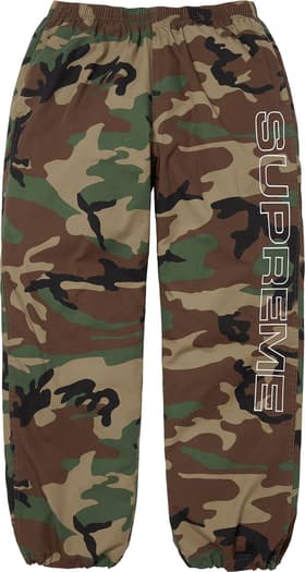 Supreme Spellout Embroidered Ripstop Track Pant Woodland Camo