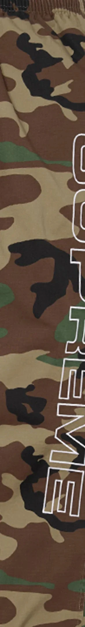 Supreme Spellout Embroidered Ripstop Track Pant - Woodland Camo (front)
