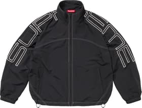Supreme Spellout Embroidered Track Jacket Black