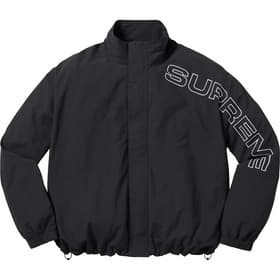 Supreme Spellout Embroidered Track Jacket Black