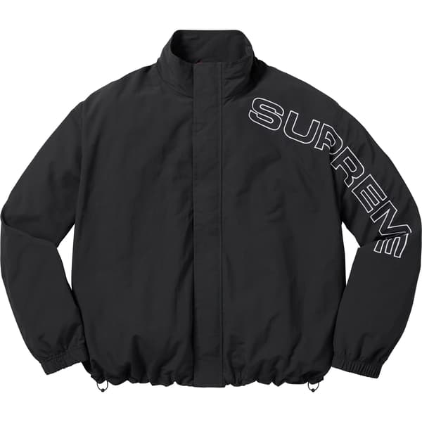 Supreme Spellout Embroidered Track Jacket - Black (front)