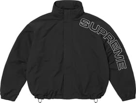 Supreme Spellout Embroidered Track Jacket Black