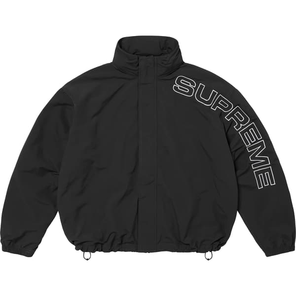 Supreme Spellout Embroidered Track Jacket - Black (front)