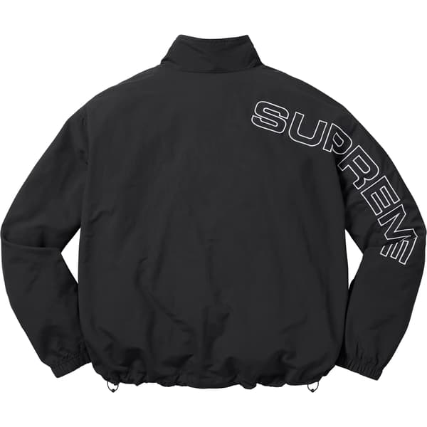 Supreme Spellout Embroidered Track Jacket - Black (front)