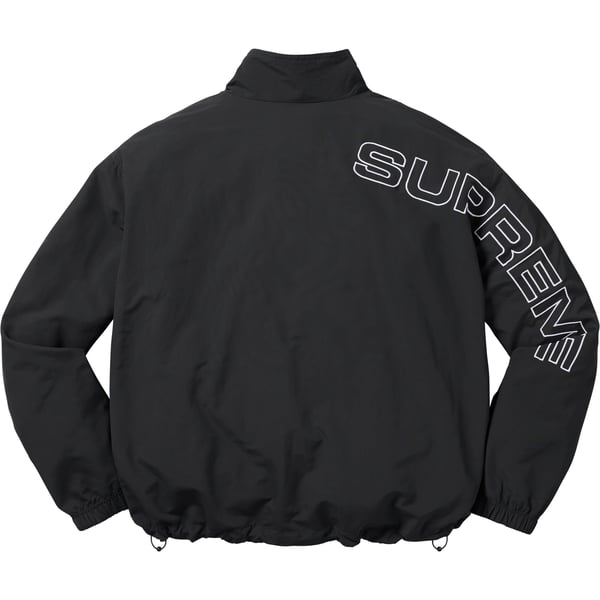Supreme Spellout Embroidered Track Jacket - Black (front)