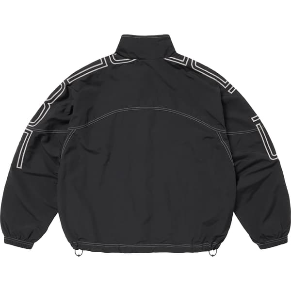 Supreme Spellout Embroidered Track Jacket - Black (front)
