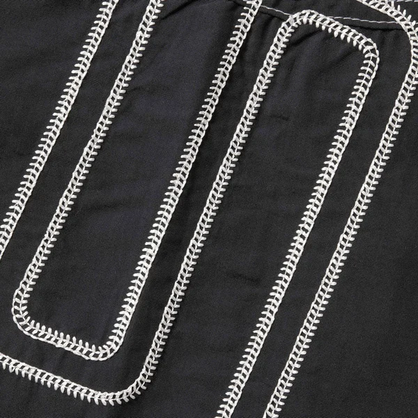 Supreme Spellout Embroidered Track Jacket - Black (front)