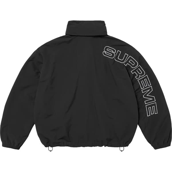 Supreme Spellout Embroidered Track Jacket - Black (front)