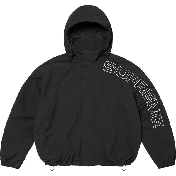 Supreme Spellout Embroidered Track Jacket - Black (front)