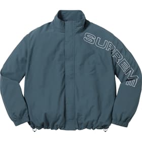 Supreme Spellout Embroidered Track Jacket Dark Blue