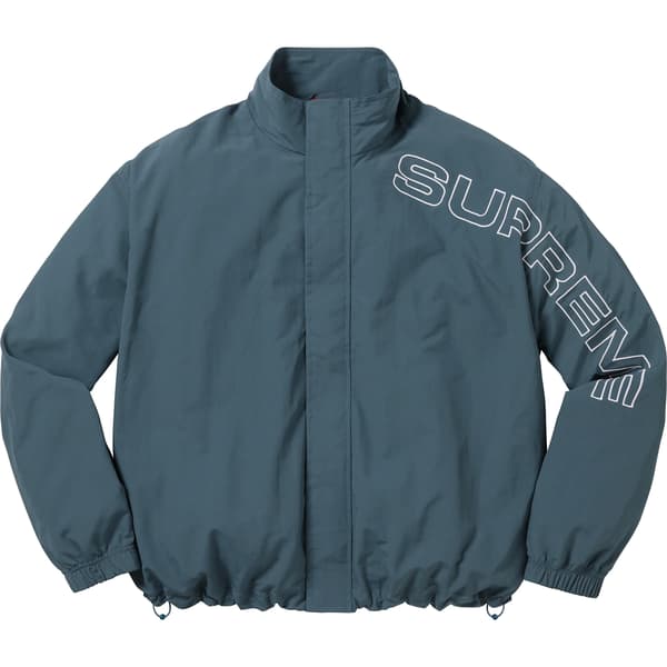 Supreme Spellout Embroidered Track Jacket - Dark Blue (front)