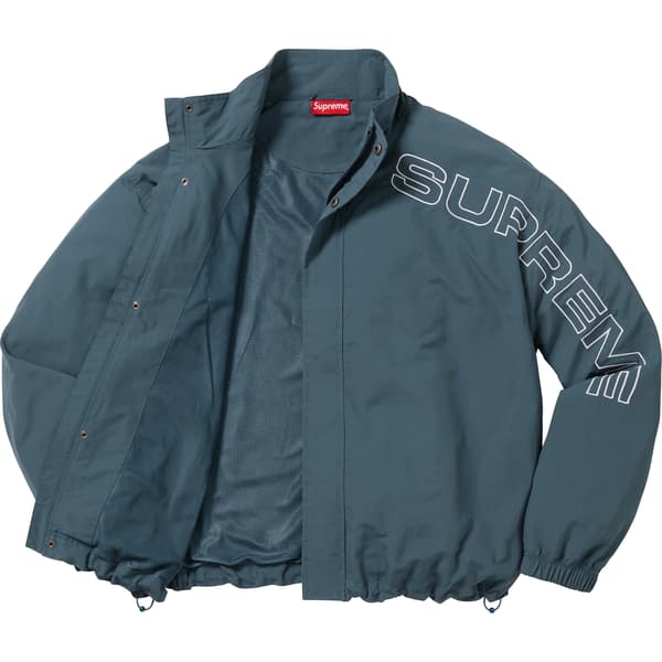 Supreme Spellout Embroidered Track Jacket - Dark Blue (front)