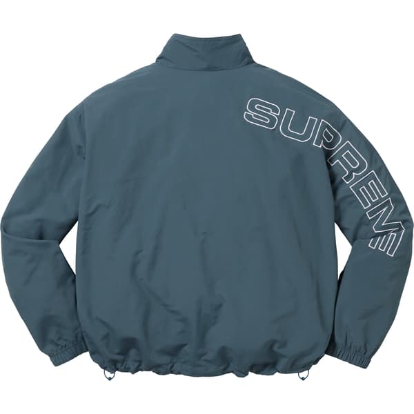 Supreme Spellout Embroidered Track Jacket - Dark Blue (front)
