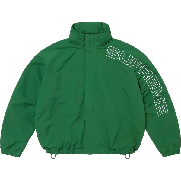 Supreme Spellout Embroidered Track Jacket - Dark Green (front)