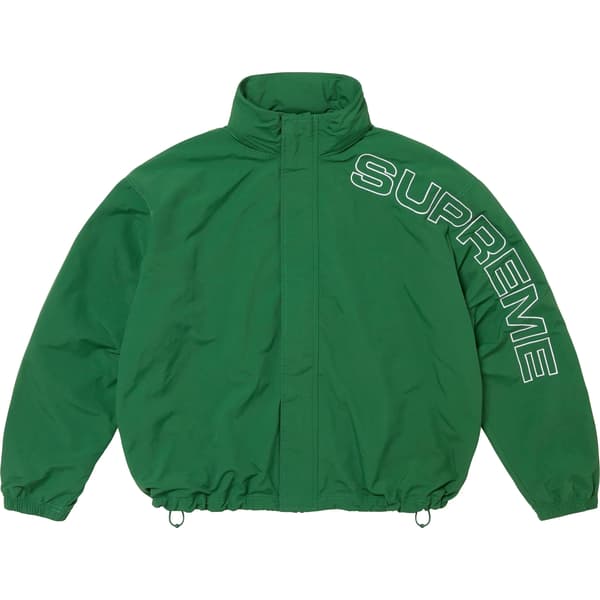 Supreme Spellout Embroidered Track Jacket - Dark Green (front)