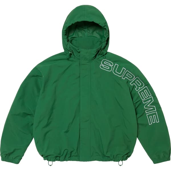 Supreme Spellout Embroidered Track Jacket - Dark Green (front)