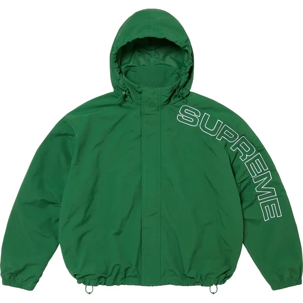 Supreme Spellout Embroidered Track Jacket - Dark Green (front)