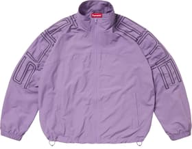 Supreme Spellout Embroidered Track Jacket Dusty Purple