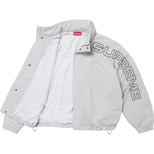 Supreme Spellout Embroidered Track Jacket - Grey (front)