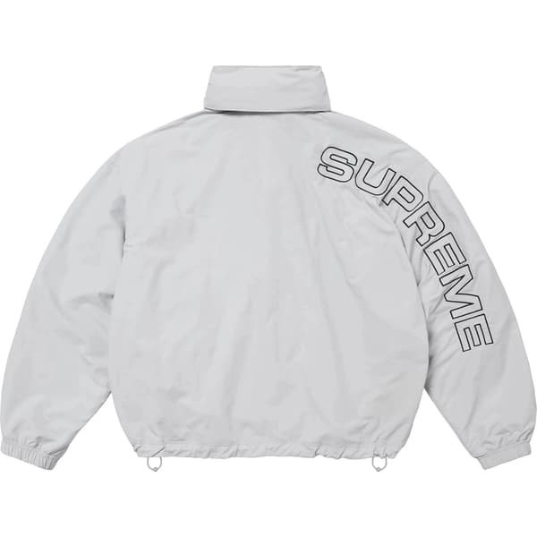 Supreme Spellout Embroidered Track Jacket - Grey (front)