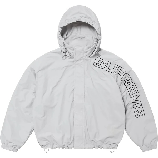 Supreme Spellout Embroidered Track Jacket - Grey (front)