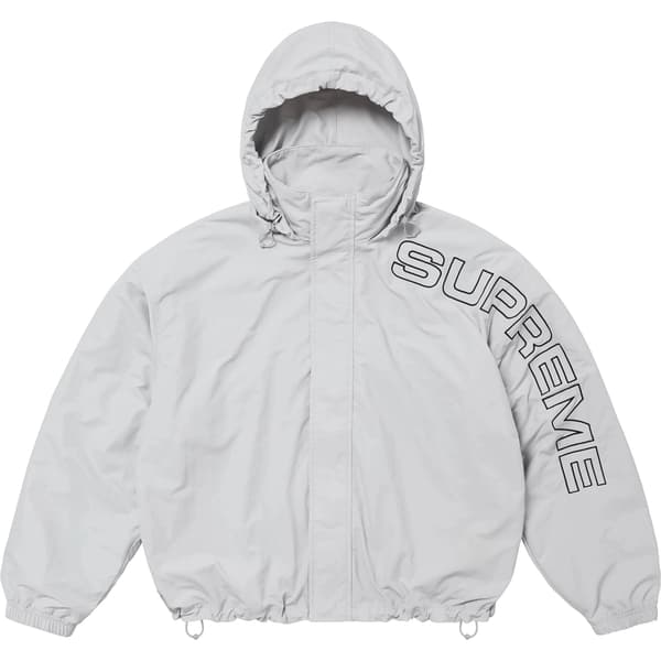 Supreme Spellout Embroidered Track Jacket - Grey (front)