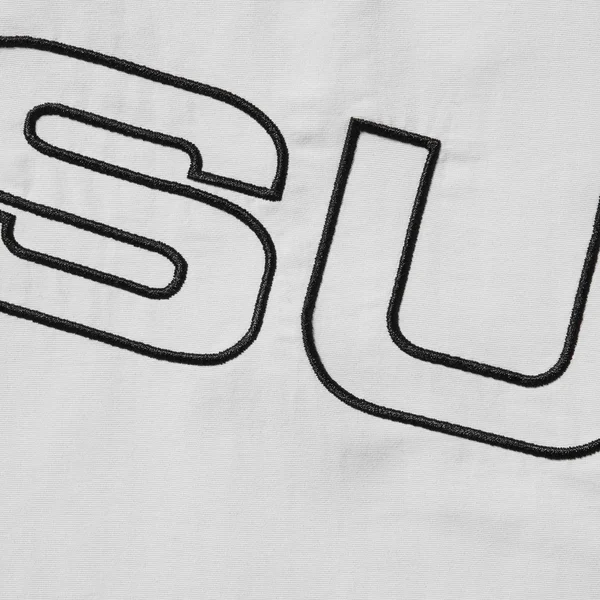 Supreme Spellout Embroidered Track Jacket - Grey (front)