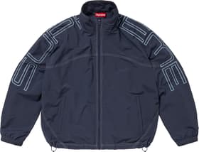 Supreme Spellout Embroidered Track Jacket Navy