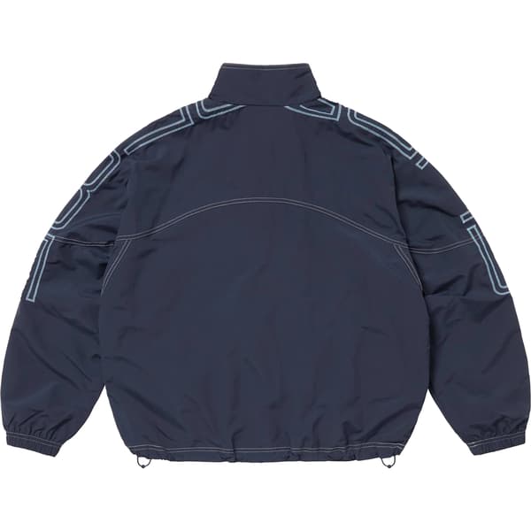 Supreme Spellout Embroidered Track Jacket - Navy (front)