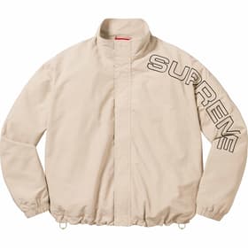 Supreme Spellout Embroidered Track Jacket Sand