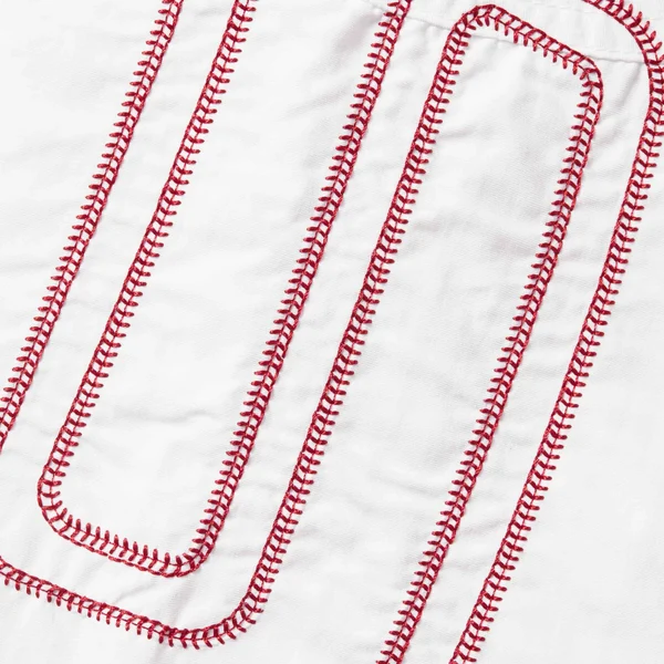 Supreme Spellout Embroidered Track Jacket - White (front)