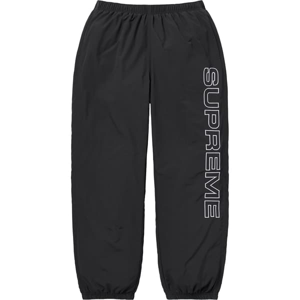 Supreme Spellout Embroidered Track Pant - Black (front)