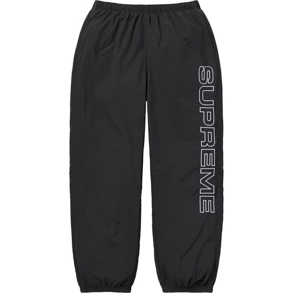Supreme Spellout Embroidered Track Pant - Black (front)