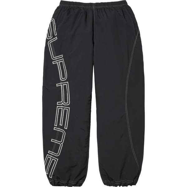 Supreme Spellout Embroidered Track Pant - Black (front)