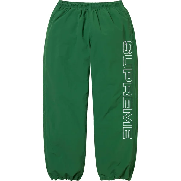 Supreme Spellout Embroidered Track Pant - Dark Green (front)