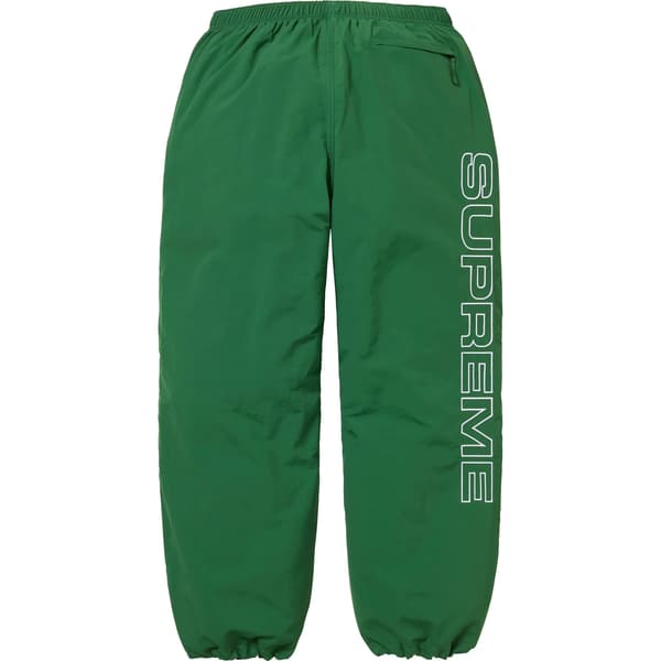 Supreme Spellout Embroidered Track Pant - Dark Green (front)