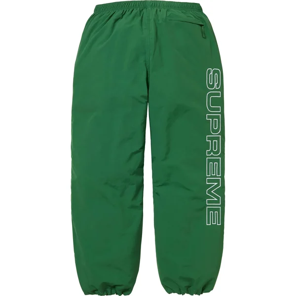 Supreme Spellout Embroidered Track Pant - Dark Green (front)