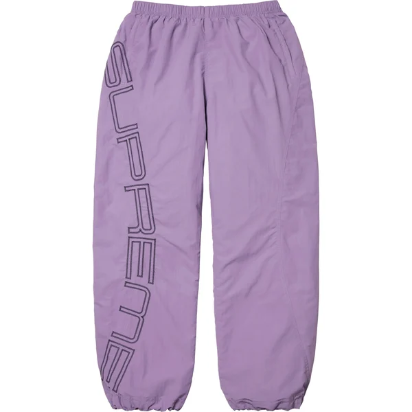 Supreme Spellout Embroidered Track Pant - Dusty Purple (front)