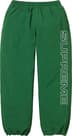 Supreme Spellout Embroidered Track Pant - Green (front)