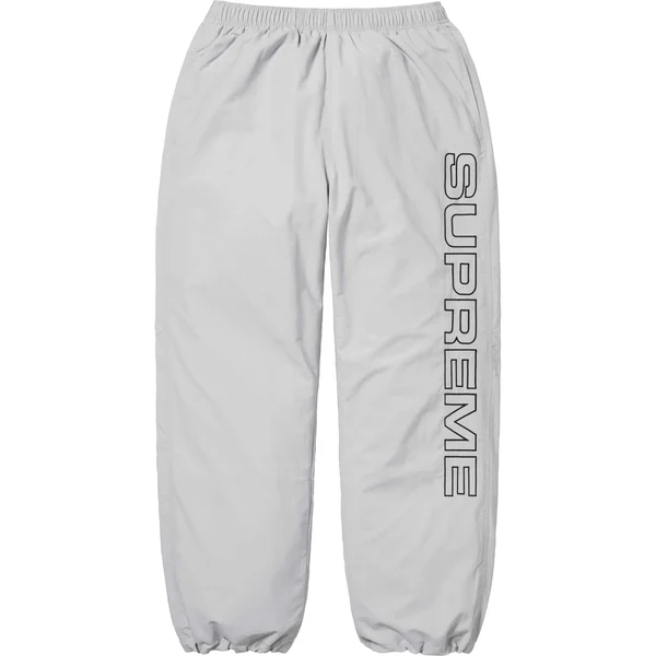 Supreme Spellout Embroidered Track Pant - Grey (front)