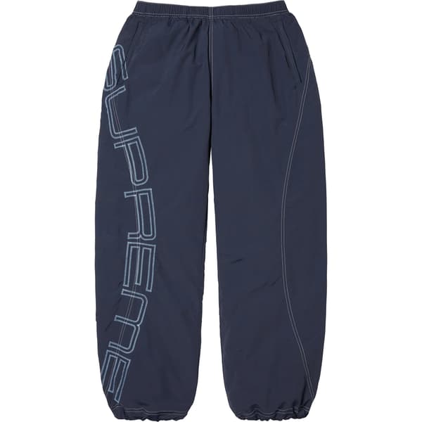 Supreme Spellout Embroidered Track Pant - Navy (front)