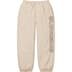 Supreme Spellout Embroidered Track Pant - Sand (front)