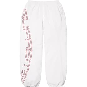 Supreme Spellout Embroidered Track Pant White