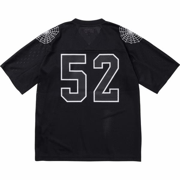 Supreme Spiderweb Football Jersey - Black (front)
