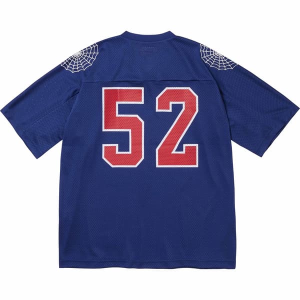 Supreme Spiderweb Football Jersey - Navy (front)